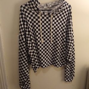 Checkerboard Hoodie Sweatshirt